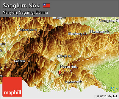 Physical Panoramic Map of Sanglum Nok
