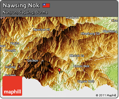 Physical Panoramic Map of Nawsing Nok