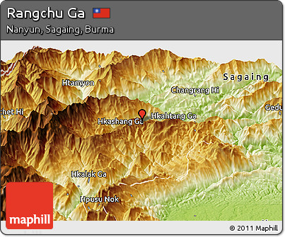 Physical Panoramic Map of Rangchu Ga
