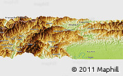 Physical Panoramic Map of Pebu