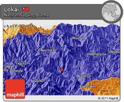 Political Panoramic Map of Lokai