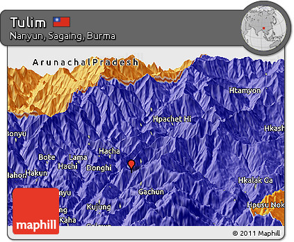 Political Panoramic Map of Tulim