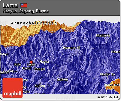Political Panoramic Map of Lama