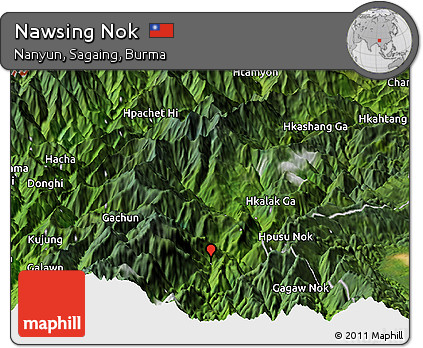 Satellite Panoramic Map of Nawsing Nok