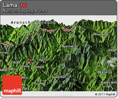 Satellite Panoramic Map of Lama
