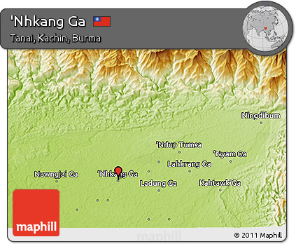 Physical 3D Map of 'Nhkang Ga