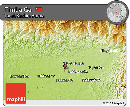 Physical 3D Map of Timba Ga