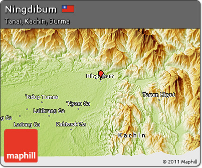 Physical 3D Map of Ningdibum