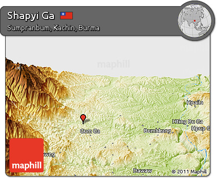 Physical Panoramic Map of Shapyi Ga