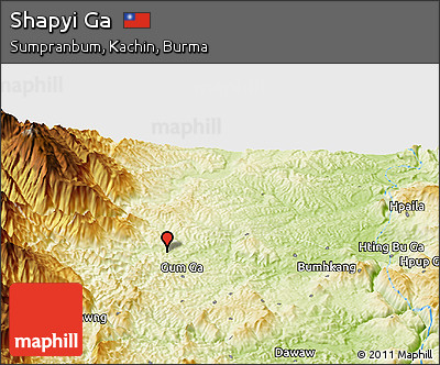 Physical Panoramic Map of Shapyi Ga