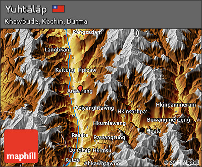 Physical 3D Map of Yuhtālāp