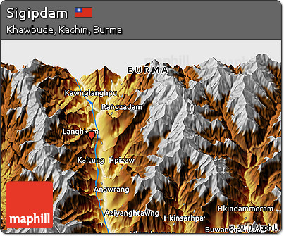 Physical 3D Map of Sigipdam