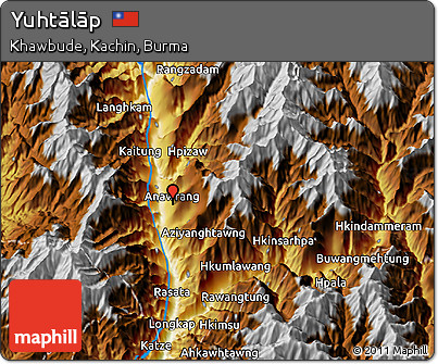 Physical 3D Map of Yuhtālāp