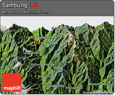 Satellite 3D Map of Sambung