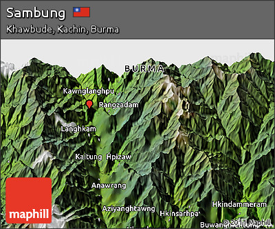 Satellite 3D Map of Sambung