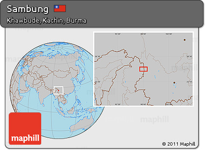 Gray Location Map of Sambung