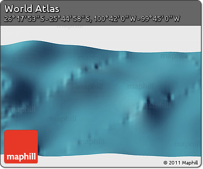 Satellite 3D Map of the Area around 26° 1' 26" S, 100° 13' 29" W