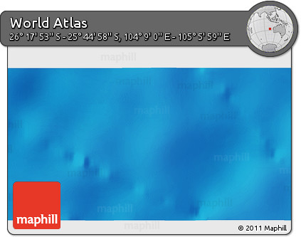Physical 3D Map of the Area around 26° 1' 26" S, 104° 37' 30" E