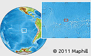 Physical Location Map of the area around 26° 1' 26" S, 107° 52' 30" W