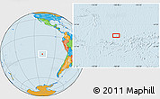 Political Location Map of the area around 26° 1' 26" S, 108° 43' 29" W