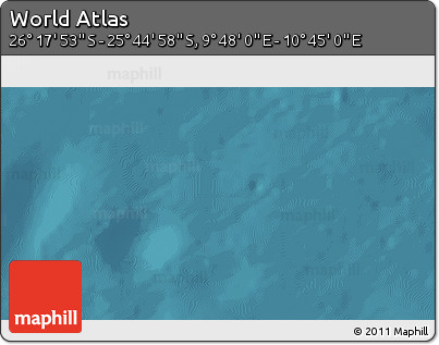 Satellite 3D Map of the Area around 26° 1' 26" S, 10° 16' 30" E