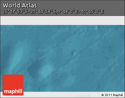 Satellite 3D Map of the Area around 26° 1' 26" S, 10° 16' 30" E