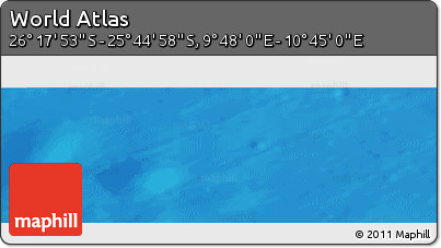 Physical Panoramic Map of the Area around 26° 1' 26" S, 10° 16' 30" E