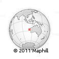 Outline Map of the Area around 26° 1' 26" S, 111° 25' 30" E, rectangular outline