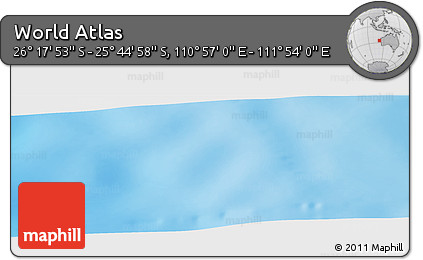 Physical Panoramic Map of the Area around 26° 1' 26" S, 111° 25' 30" E
