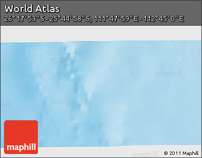 Physical 3D Map of the Area around 26° 1' 26" S, 112° 16' 30" E
