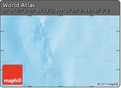 Physical Map of the Area around 26° 1' 26" S, 112° 16' 30" E