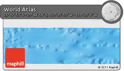Physical Panoramic Map of the Area around 26° 1' 26" S, 112° 7' 30" W