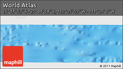 Shaded Relief Panoramic Map of the Area around 26° 1' 26" S, 112° 7' 30" W
