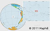 Political Location Map of the area around 26° 1' 26" S, 112° 58' 29" W