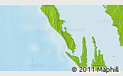 Physical 3D Map of the area around 26° 1' 26" S, 113° 7' 30" E