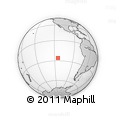 Outline Map of the Area around 26° 1' 26" S, 114° 40' 30" W, rectangular outline