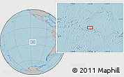 Gray Location Map of the area around 26° 1' 26" S, 115° 31' 30" W, hill shading