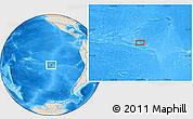 Shaded Relief Location Map of the area around 26° 1' 26" S, 115° 31' 30" W