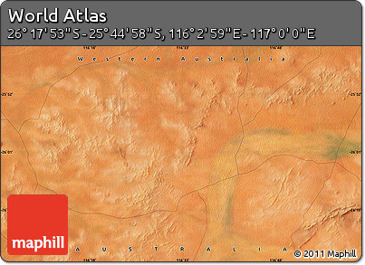 Satellite Map of the Area around 26° 1' 26" S, 116° 31' 30" E