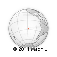Outline Map of the Area around 26° 1' 26" S, 116° 22' 30" W, rectangular outline