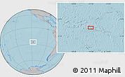 Gray Location Map of the area around 26° 1' 26" S, 117° 13' 29" W, hill shading