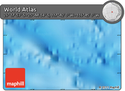 Physical Map of the Area around 26° 1' 26" S, 117° 13' 29" W