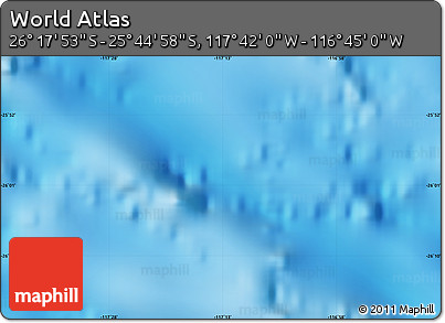 Physical Map of the Area around 26° 1' 26" S, 117° 13' 29" W
