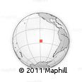 Outline Map of the Area around 26° 1' 26" S, 118° 4' 29" W, rectangular outline