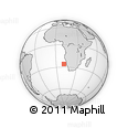 Outline Map of the Area around 26° 1' 26" S, 11° 7' 30" E, rectangular outline