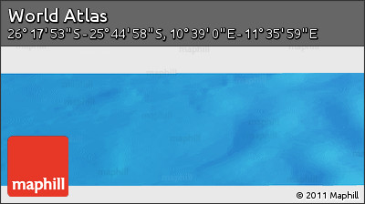 Physical Panoramic Map of the Area around 26° 1' 26" S, 11° 7' 30" E