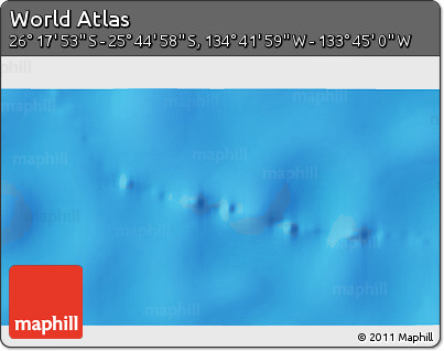Shaded Relief 3D Map of the Area around 26° 1' 26" S, 134° 13' 29" W