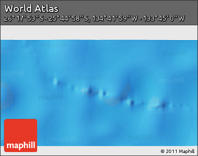 Shaded Relief 3D Map of the Area around 26° 1' 26" S, 134° 13' 29" W