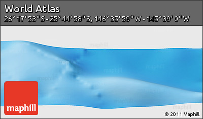 Physical Panoramic Map of the Area around 26° 1' 26" S, 146° 7' 30" W