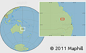 Savanna Style Location Map of the area around 26° 1' 26" S, 150° 31' 30" E